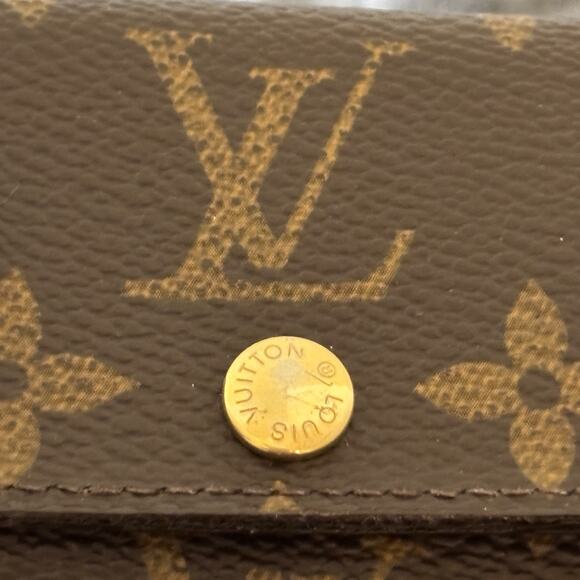Authentic LOUIS VUITTON Monogram 4 Key Case Snap Brown RA2140 - Picture 14 of 16